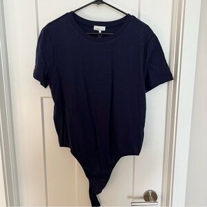 DANIELLE BERNSTEIN Navy Blue t-shirt Bodysuit NWT